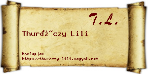 Thuróczy Lili névjegykártya