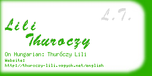 lili thuroczy business card