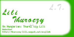 lili thuroczy business card